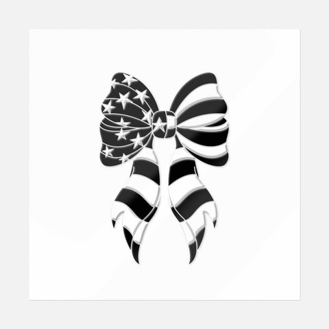 American Bow Tie Sticker (Black & White) - Ninja Transfers