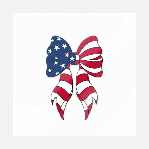 American Bow Tie Sticker (Colored) - Ninja Transfers