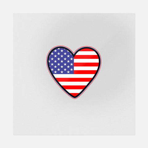 American Flag Heart Transfer - Ninja Transfers