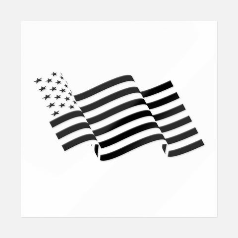 American Flag Waving Sticker - Ninja Transfers