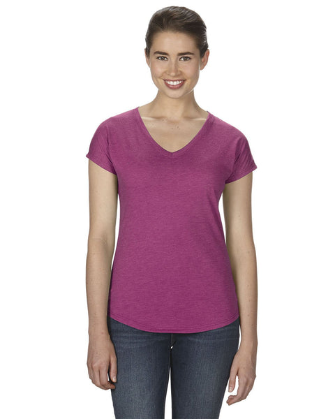 Anvil 6750VL Ladies' Triblend V - Neck T - Shirt - Ninja Transfers