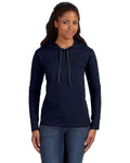 Anvil 887L Ladies' Lightweight Long - Sleeve Hooded T - Shirt - Ninja Transfers