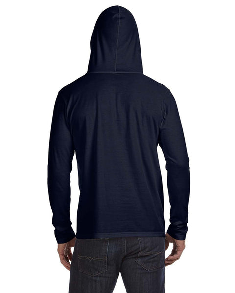 Anvil 987AN Adult Lightweight Long - Sleeve Hooded T - Shirt - Ninja Transfers