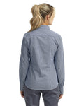 Artisan Collection by Reprime RP320 Ladies' Microcheck Gingham Long - Sleeve Cotton Shirt - Ninja Transfers