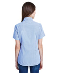 Artisan Collection by Reprime RP321 Ladies' Microcheck Gingham Short - Sleeve Cotton Shirt - Ninja Transfers