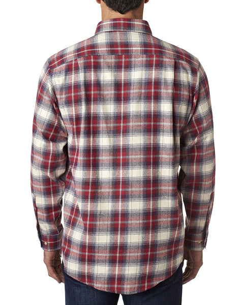 Backpacker BP7001 Men's Yarn - Dyed Flannel Shirt - Ninja Transfers