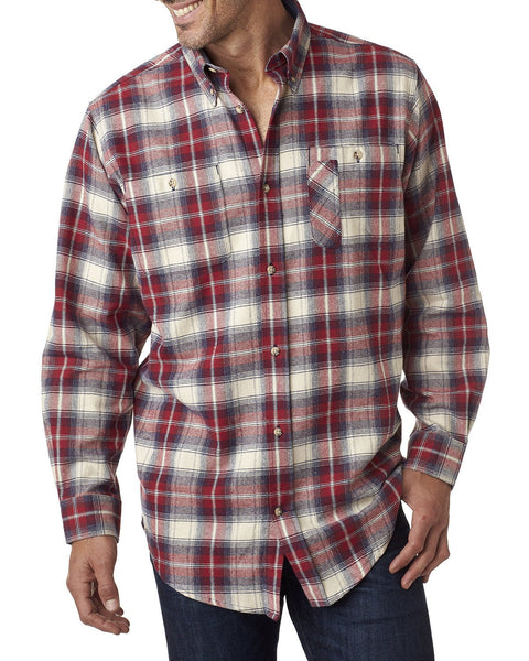 Backpacker BP7001 Men's Yarn - Dyed Flannel Shirt - Ninja Transfers