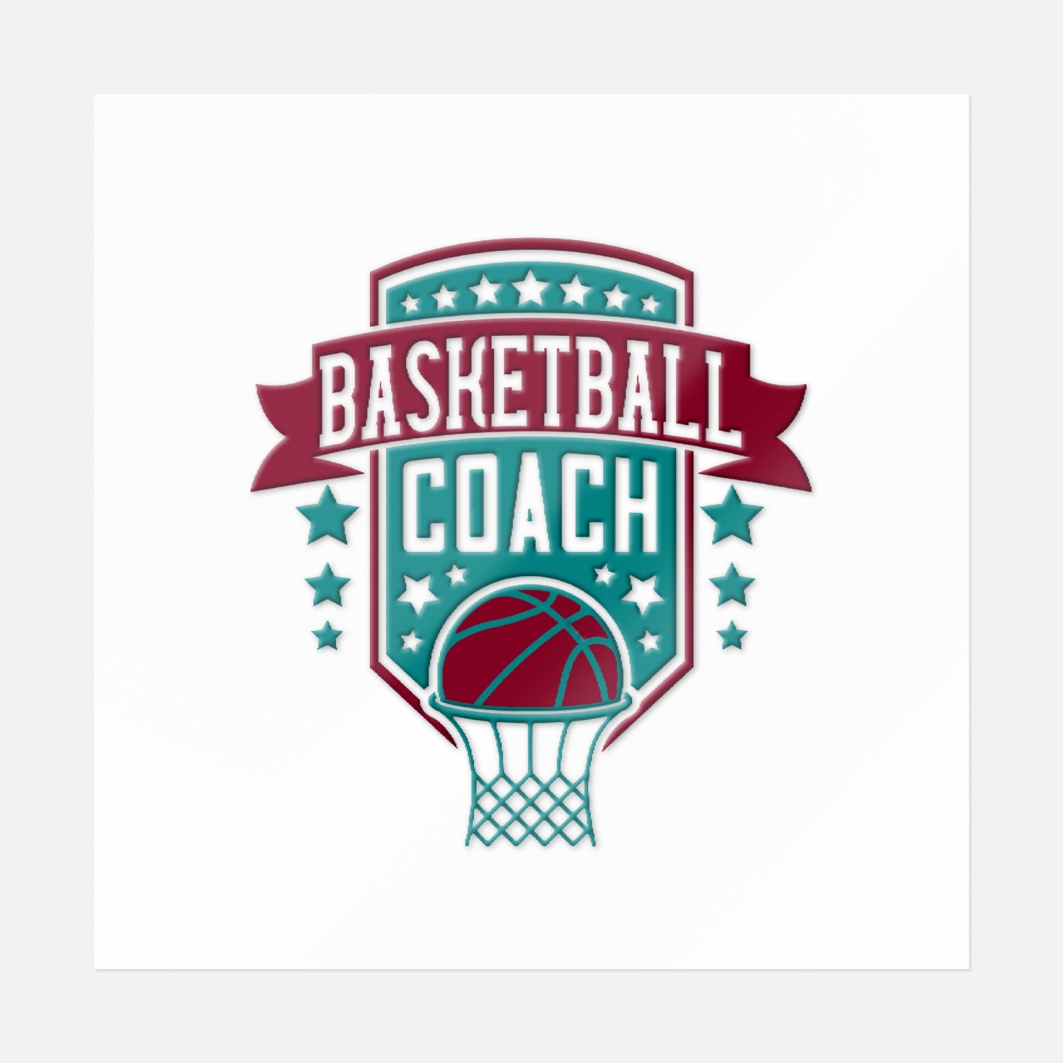 Basketball Coach Sticker | UV DTF Transfer Stickers