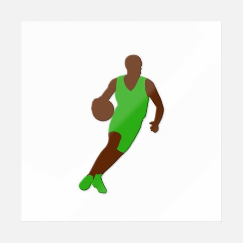 Basketball Player Green Shirt Sticker - Ninja Transfers