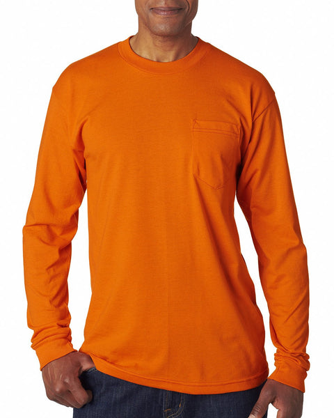 Bayside BA1730 Adult Long - Sleeve T - Shirt with Pocket - Ninja Transfers