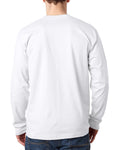 Bayside BA8100 Adult 6.1 oz., 100% Cotton Long Sleeve Pocket T - Shirt - Ninja Transfers