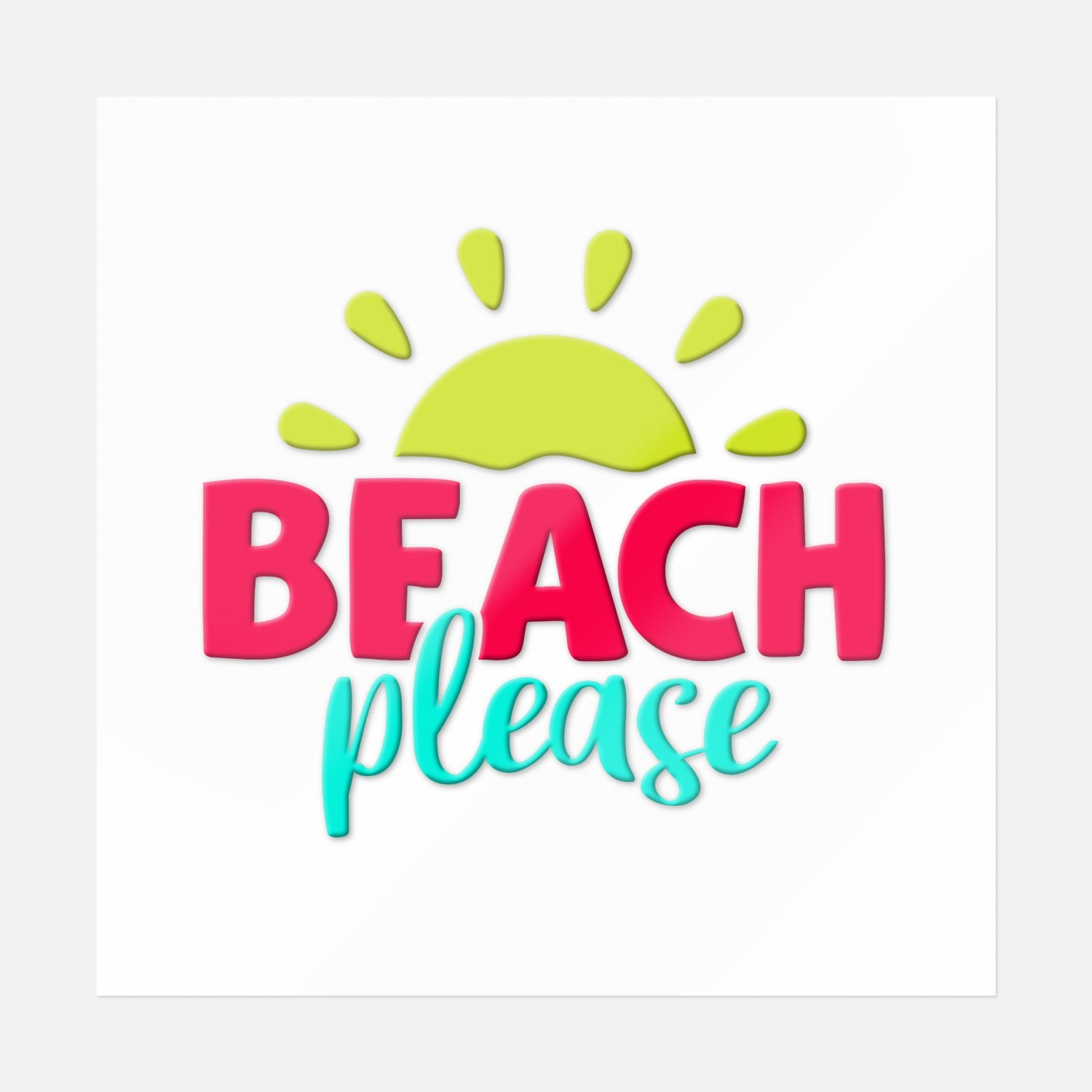 Beach Please Sticker | UV DTF Transfer Stickers