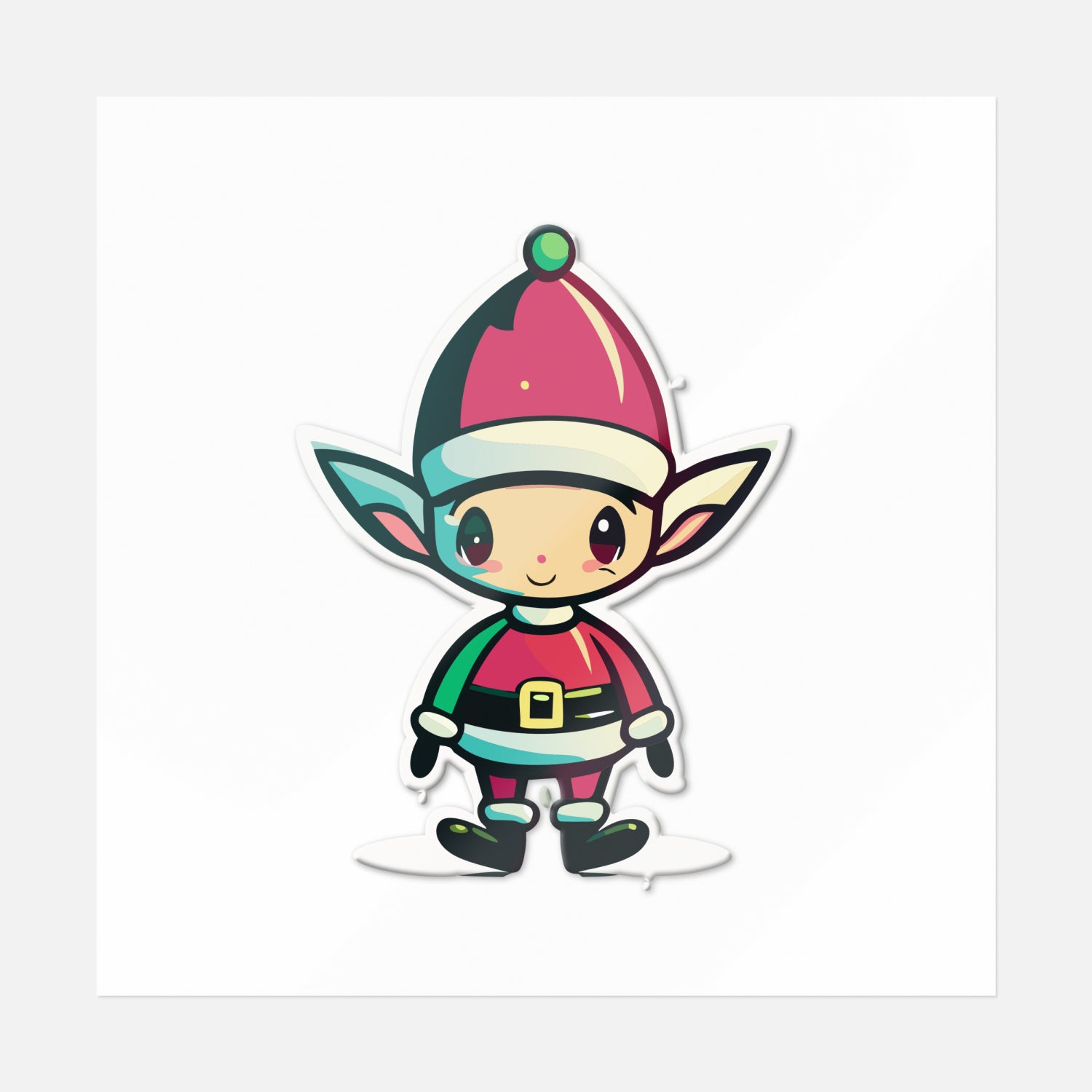 Christmas Santa Elf Sticker | UV DTF Transfer Stickers
