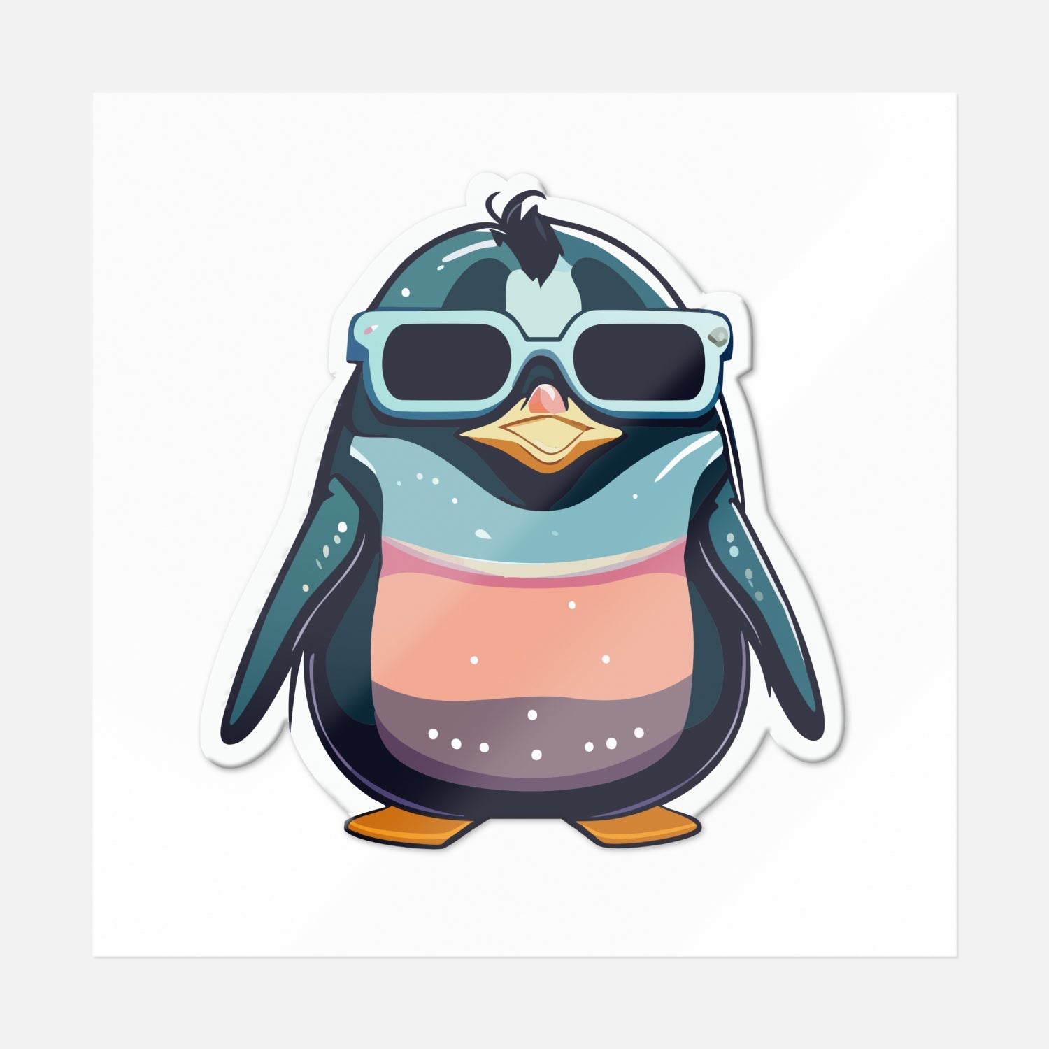 Cool Penguin Sticker | UV DTF Transfer Stickers