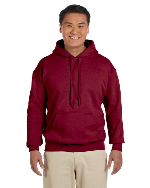 Gildan Adult Fleece Hooded Sweatshirt - Style G18500, Heather Sport Dark Maroon, Medium, Pullover Hoodie