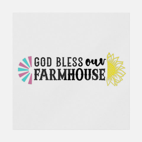 God Bless Our Farmhouse Transfer