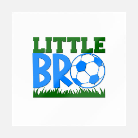 Little Bro Soccer Sticker