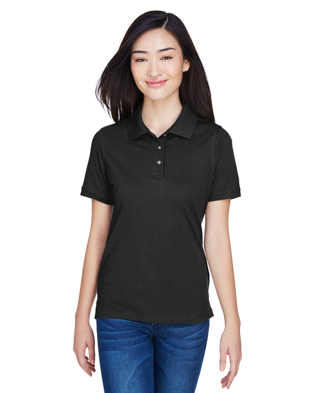 Harriton M265W Damas 5.6 oz. Polo de mezcla fácil