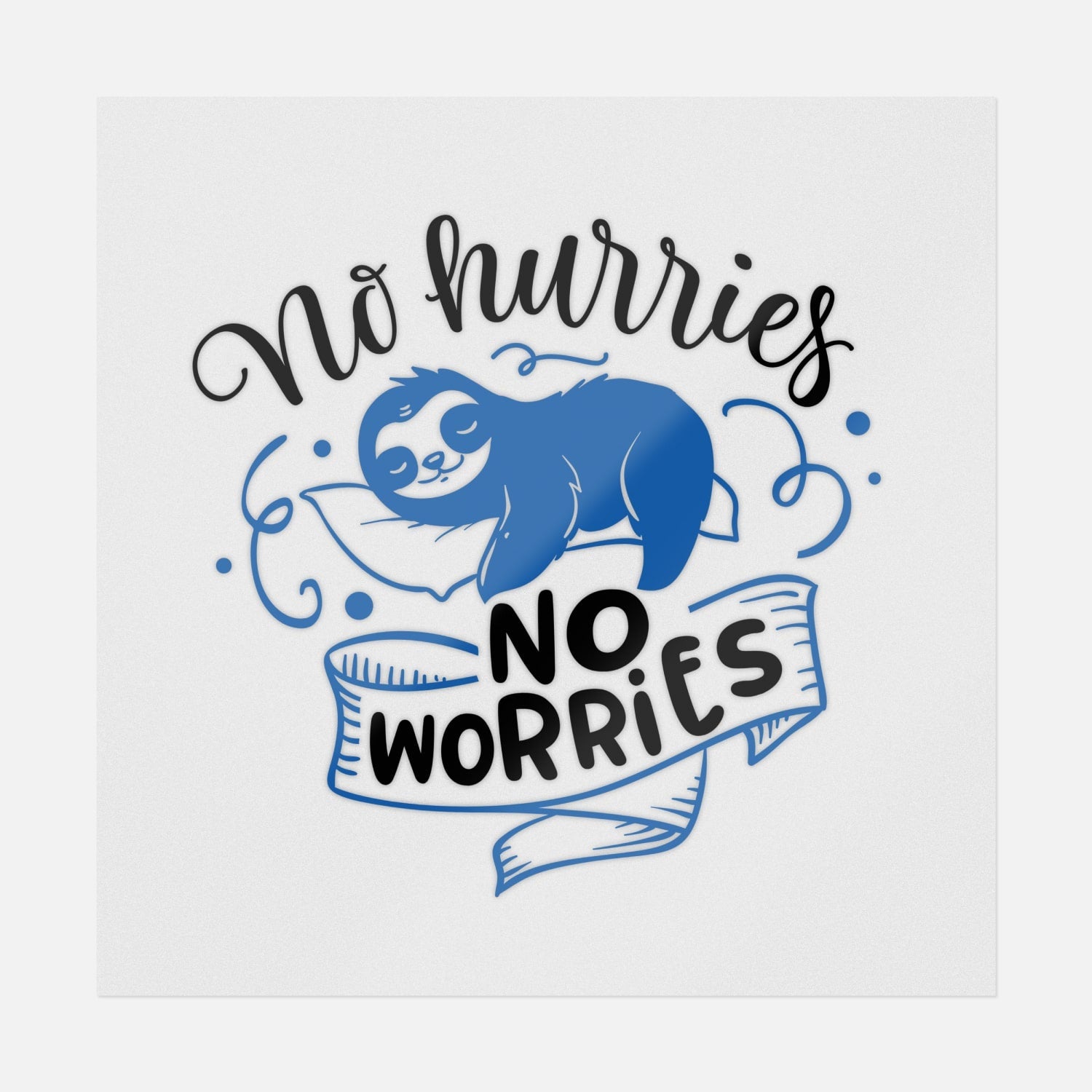 Tasse Personnalisée 30 Cl « No Hurries No Worries » Avec Motif Paresseux – Cadeau Original Et Drôle