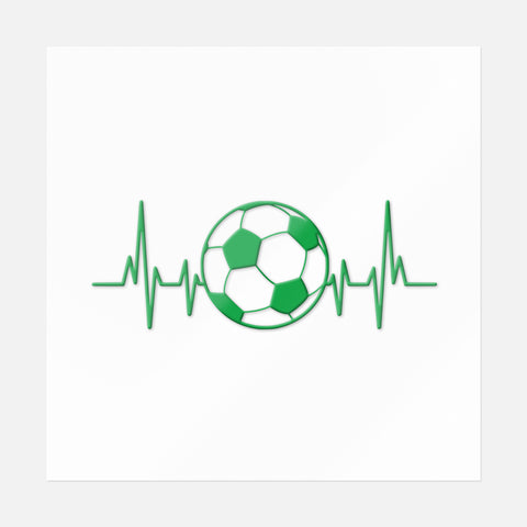 Soccer Heartbeat Sticker