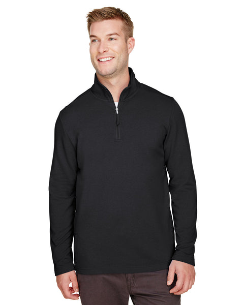 UltraClub UC792 Coastal Piqué Fleece Quarter-Zip para hombre