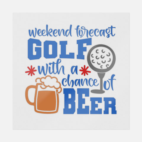 Weekend Forecast Golf With A Chance Of Beer Transfer