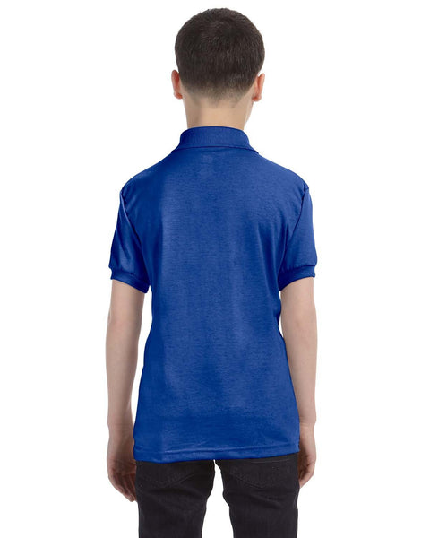 Hanes 054Y Youth 50/50 EcoSmart Jersey Knit Polo