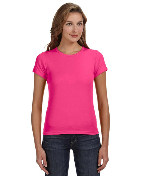Anvil 1441 Camiseta de cuello redondo para mujer 1x1 Baby Rib