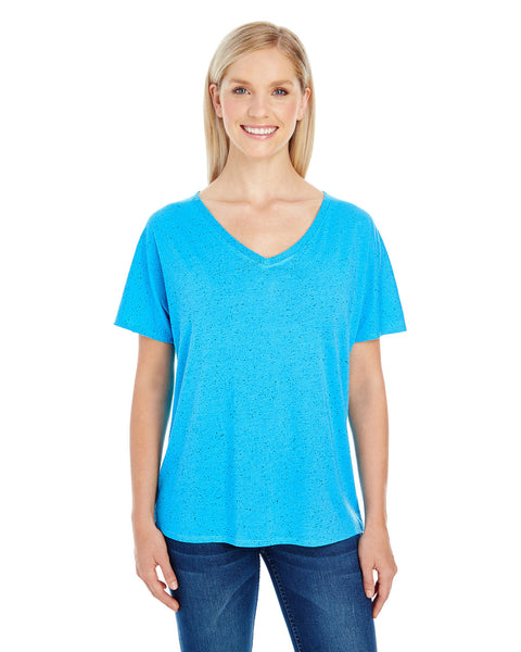 Threadfast Apparel 203FV Ladies' Triblend Fleck Short-Sleeve V-Neck T-Shirt