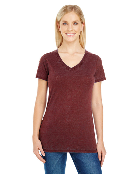 Threadfast Apparel 215B Ladies' Cross Dye Short-Sleeve V-Neck T-Shirt