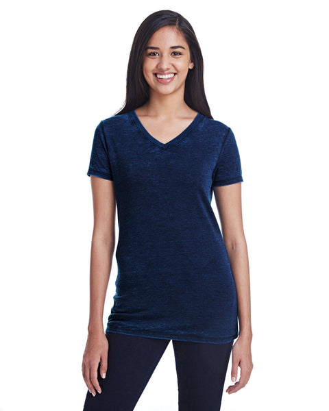 Threadfast Apparel 215B Ladies' Cross Dye Short-Sleeve V-Neck T-Shirt