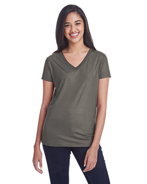 Threadfast Apparel 240RV Ladies' Liquid Jersey V-Neck T-Shirt