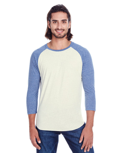 Threadfast Apparel 302G Unisex Triblend 3/4-Sleeve Raglan