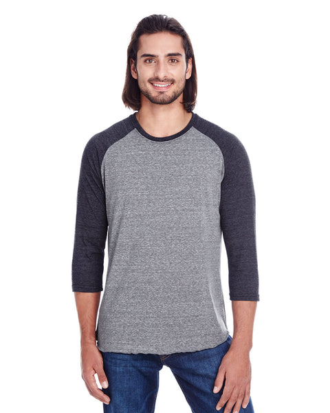 Threadfast Apparel 302G Unisex Triblend 3/4-Sleeve Raglan