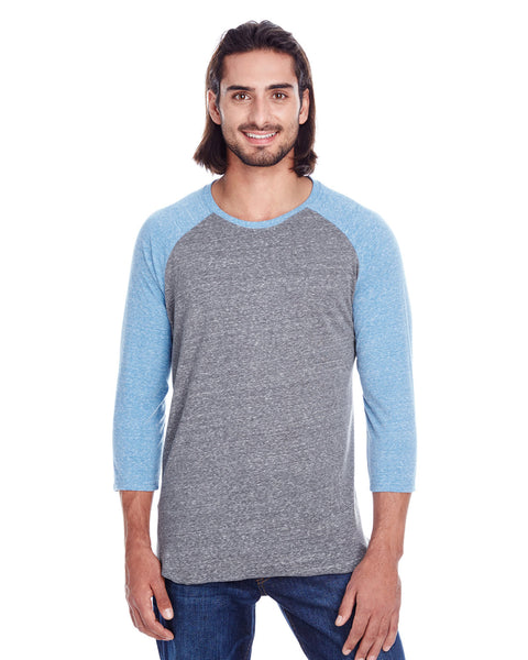 Threadfast Apparel 302G Unisex Triblend 3/4-Sleeve Raglan