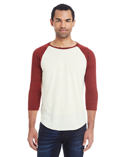 Threadfast Apparel 302G Unisex Triblend 3/4-Sleeve Raglan