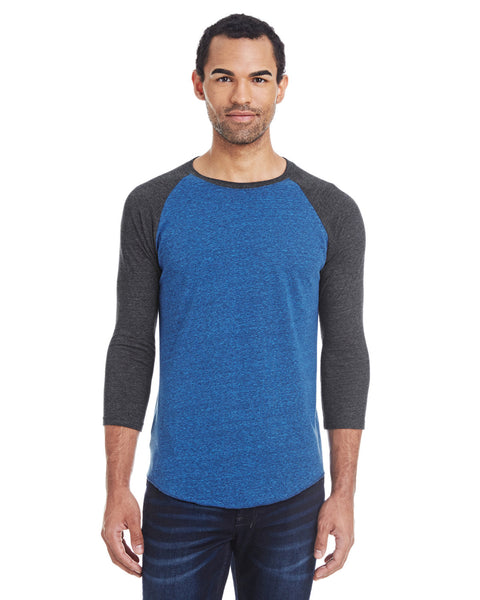 Threadfast Apparel 302G Unisex Triblend 3/4-Sleeve Raglan