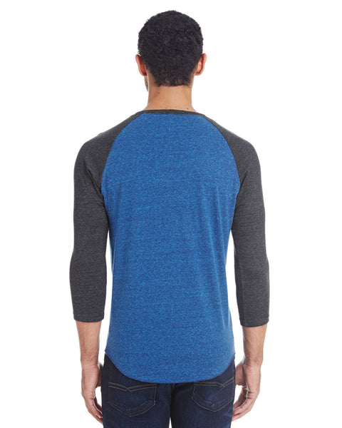 Threadfast Apparel 302G Unisex Triblend 3/4-Sleeve Raglan