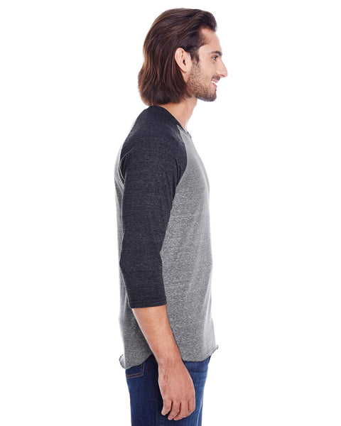 Threadfast Apparel 302G Unisex Triblend 3/4-Sleeve Raglan