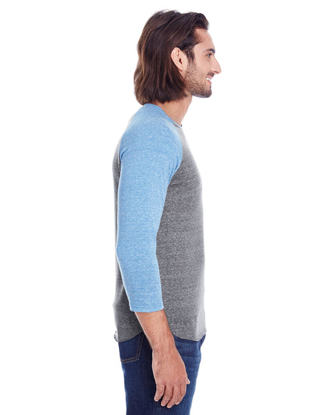 Threadfast Apparel 302G Unisex Triblend 3/4-Sleeve Raglan