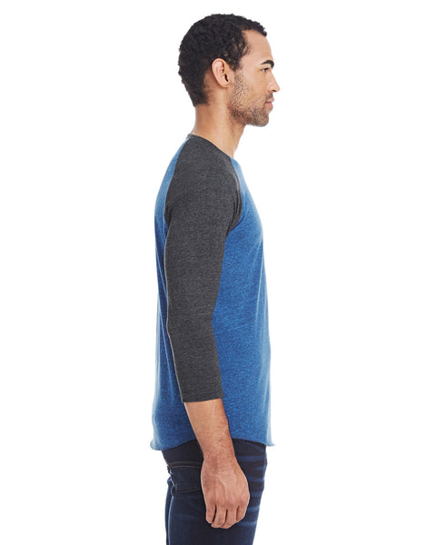 Threadfast Apparel 302G Unisex Triblend 3/4-Sleeve Raglan