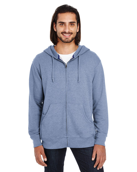 Threadfast Apparel 321Z Unisex Triblend French Terry Full-Zip