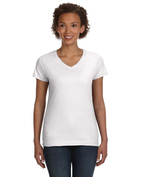 LAT 3507 Ladies' V-Neck Fine Jersey T-Shirt