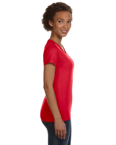 LAT 3507 Ladies' V-Neck Fine Jersey T-Shirt