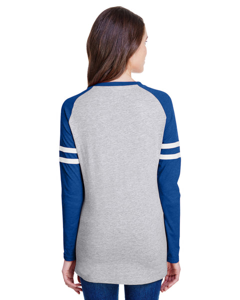 LAT 3534 Ladies' Gameday Mash-Up Long Sleeve Fine Jersey T-Shirt