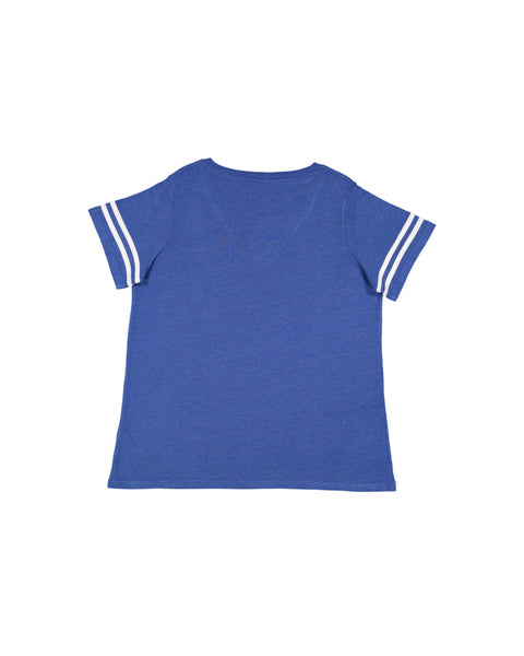 LAT 3837 Ladies' Curvy Football T-Shirt