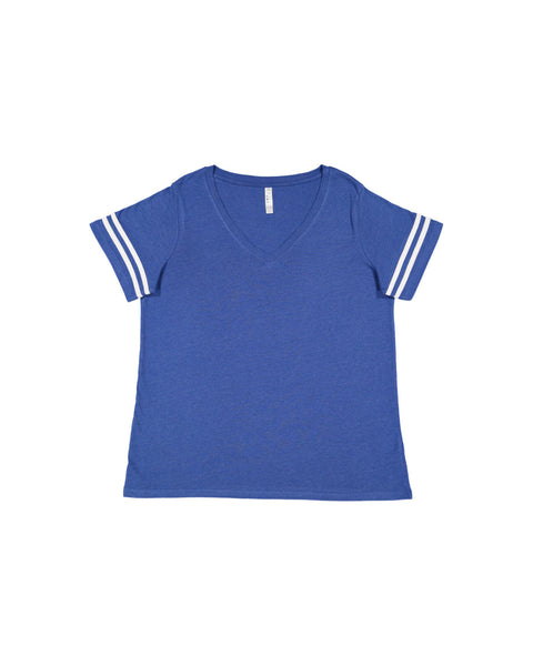 LAT 3837 Ladies' Curvy Football T-Shirt