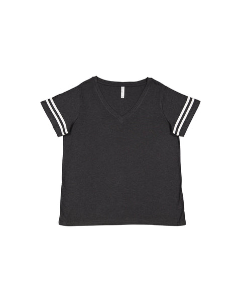 LAT 3837 Ladies' Curvy Football T-Shirt