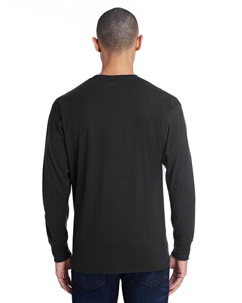Hanes 42L0 Men's 4.5 oz., 60/40 Ringspun Cotton/Polyester X-Temp Long-Sleeve T-Shirt