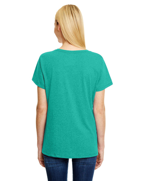 Hanes 42VT Ladies' X-Temp Triblend V-Neck T-Shirt - Comfortable and Stylish